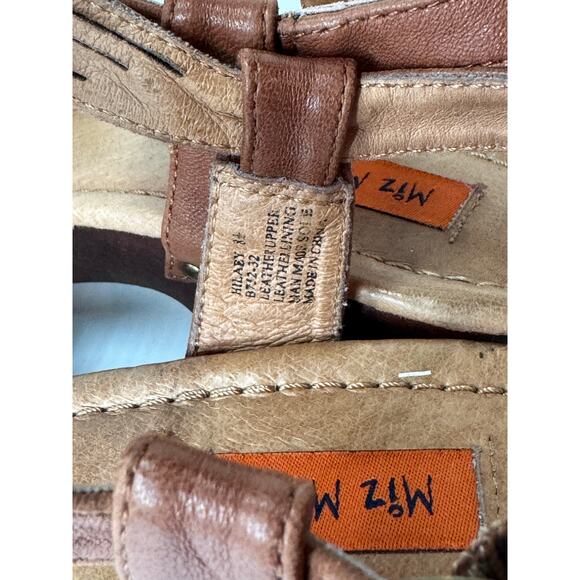 MIZ MOOZ‎ Hilary Sandals Size 8.5 Leather Wood Clog Retro Platform Chunky Boho - Picture 10 of 10